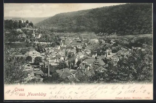 AK Neuenbürg / Württ., Ortsansicht mit Kirche