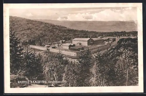 Künstler-AK Kastell Saalburg, Gesamtansicht