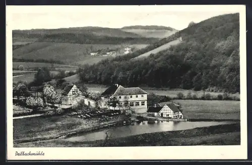 AK Langenberg /Rhld, Cafe-Restaurant Deilbachmühle Wilh. Gerwin