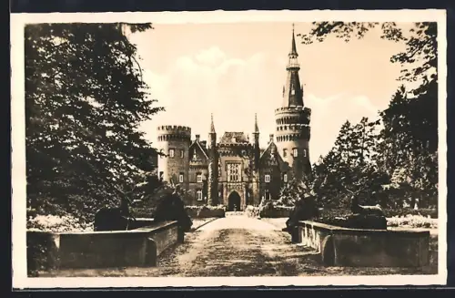 AK Bedburg / Erft, Blick auf das Schloss Moyland