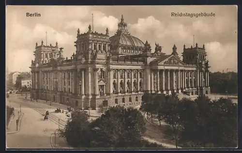 AK Berlin-Tiergarten, Reichstagsgebäude, Aussenansicht