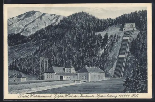 AK Kochel, Blick zum Walchenseewerk
