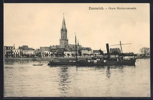AK Emmerich, Obere Rheinpromenade