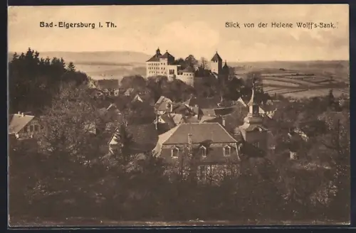 AK Bad Elgersburg, Blick von der Helene Wolff`s-Bank