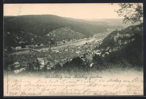 AK Heidelberg / Neckar, Teilansicht vom Gaisberg gesehen