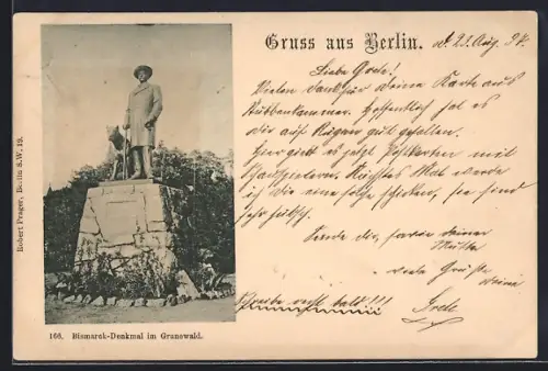 AK Berlin, Bismarck-Denkmal im Grunewald