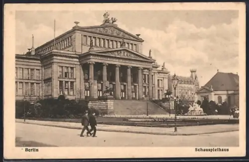 AK Berlin, Strassenpartie am Schauspielhaus