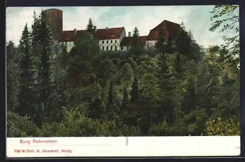 AK Rabenstein / Belzig, Blick zur Burg