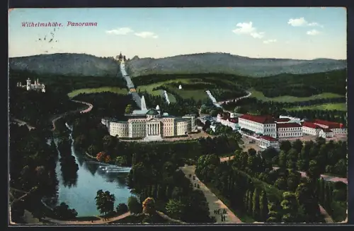 AK Kassel, Panorama der Wilhelmshöhe