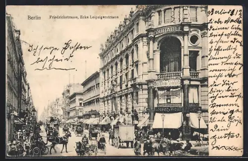 AK Berlin, Friedrichstrasse Ecke Leipzigerstrasse