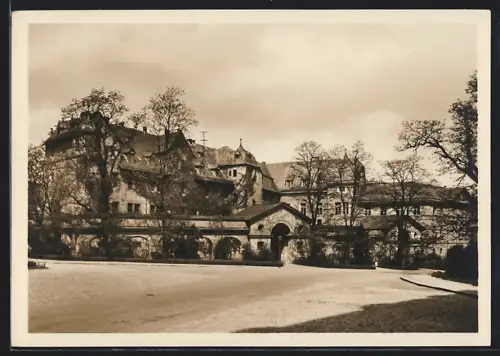 AK Weimar / Thüringen, Rotes Schloss mit Strassenpartie
