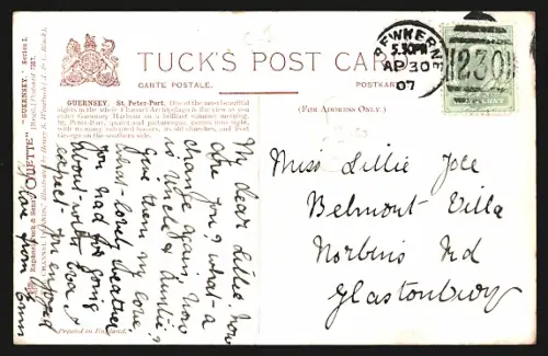 Künstler-AK St. Peter-Port /Guernsey, Church, Street Scene