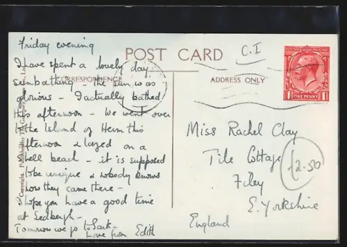 AK Guernsey, The Town from Castle Corner