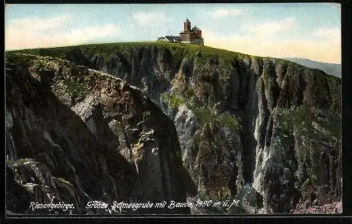 AK Schneegruben-Baude, Blick auf die Baude