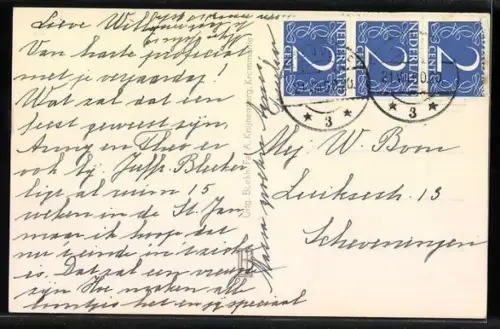 AK Krommenie, Weverstraat, Strassenansicht mit Häusern