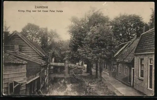 AK Zaandam, Krimp. Weg naar het Czaar Peter Huisje