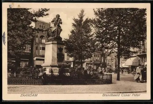 AK Zaandam, Standbeeld Czaar Peter