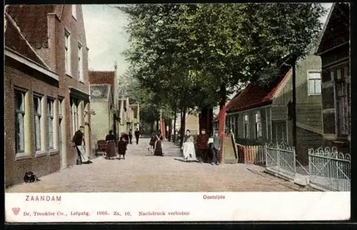AK Zaandam, Oostzijde mit Leuten