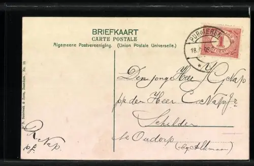 AK Zaandam, Oostzijderveld, Panorama mit Windmühlen