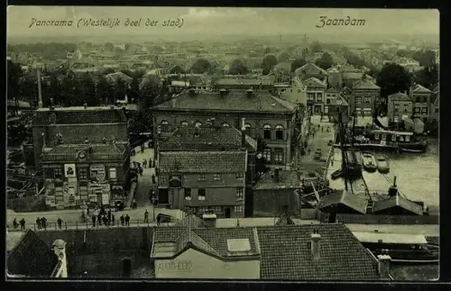 AK Zaandam, Panorama, Westelijk deel der stad