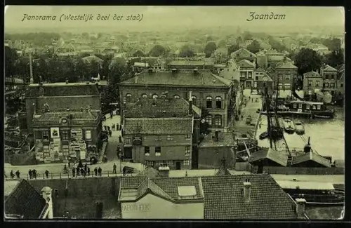 AK Zaandam, Panorama, Westelijk deel der stad