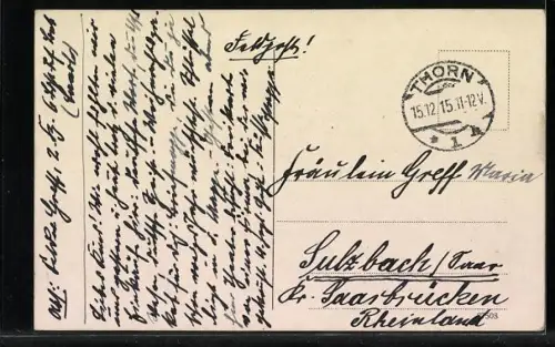 AK Thorn / Torun, Partie an der Eisenbahnbrücke