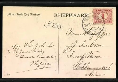 AK Vlissingen, Interieur, Groote Kerk, Inneres der Kirche