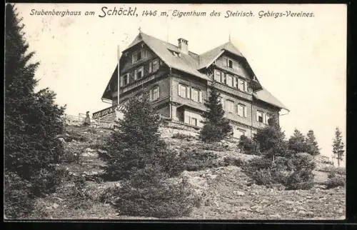 AK Stubenberghaus, Berghütte des Steirisch. Gebirgs-Verein