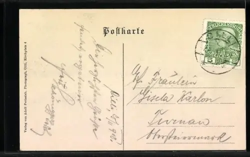 AK Cilli, Deutsches Haus, Schlossberg, Ortspanorama