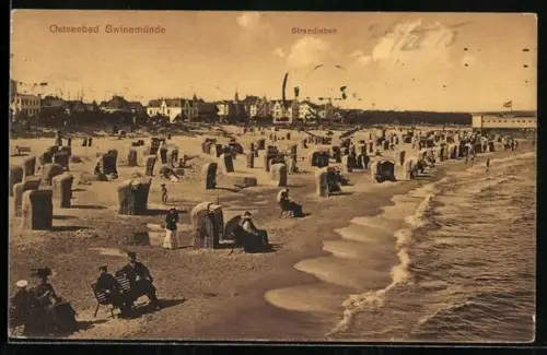 AK Swinemünde, Strandleben