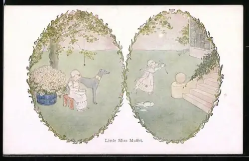 Künstler-AK Henriette Willebeek le Mair: Little Miss Muffet