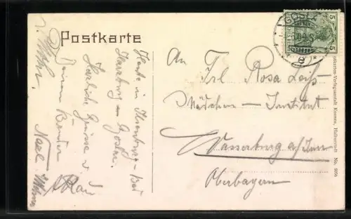 AK Harzbahn, Eisenbahn auf Gleisen am Berghang