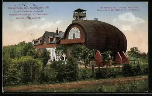 AK Langenbruck, Gastwirtschaft Riesenfass auf dem Jaberlich