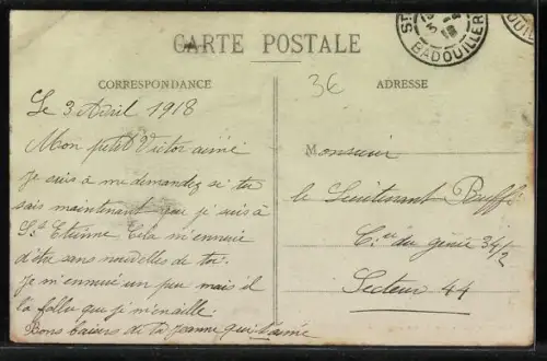 AK Saint-Etienne, Avenue Président Faure, Strassenbahn