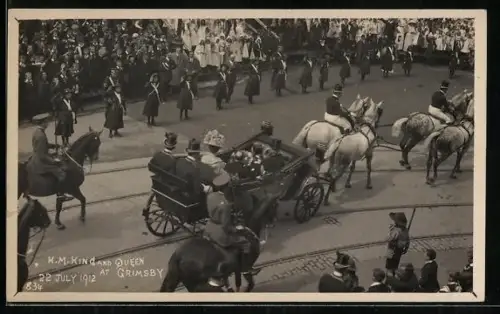 AK Grimsby, Visit of King and Queen 22 July 1912