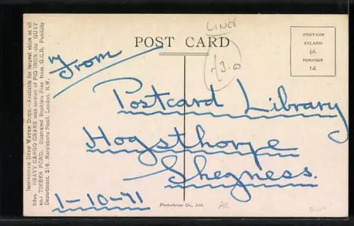 Künstler-AK Immingham, Deep Water Dock