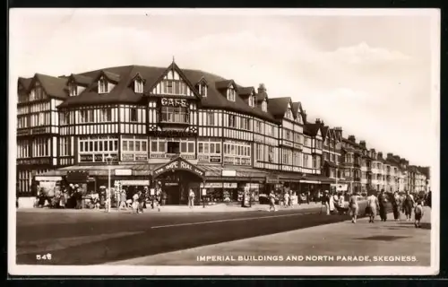 AK Skegness, Imperial Buildings and North Parade