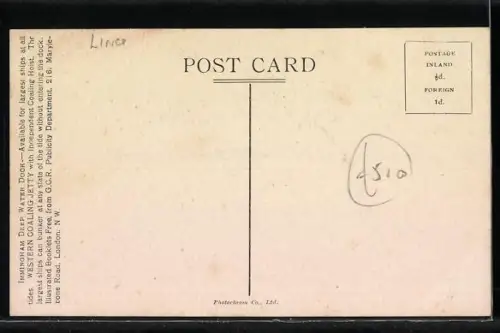 Künstler-AK Immingham, Deep Water Dock