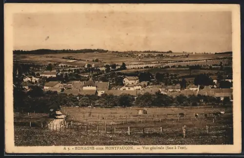 AK Romagne-sous-Montfaucon, Vue generale, face à l`est