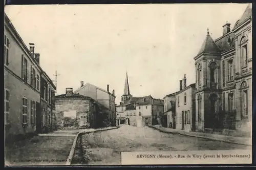 AK Revigny, Rue de Vitry avant le bombardement