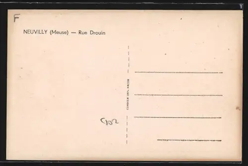 AK Neuvilly /Meuse, Rue Drouin