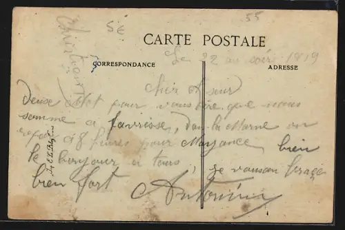 AK Maison blanche, Tombes des soldats Francais, französische Kriegsgräber in Mogneville