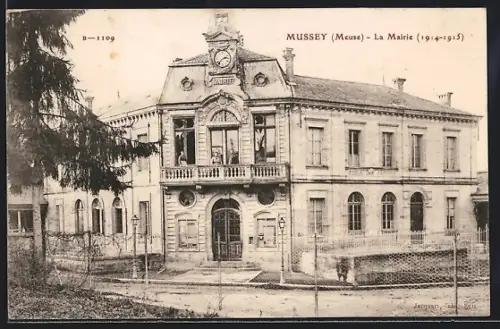 AK Mussey /Meuse, La Mairie (1914-1915)