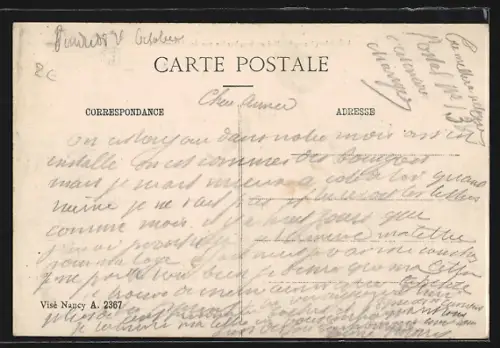 AK Mécrin /Meuse, Maison bombardée par les Allemands