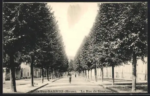 AK Ligny-en-Barrois, La Rue de Strasbourg
