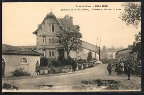 AK Louppy-le-Petit, Chateau et Pont sur la Chée