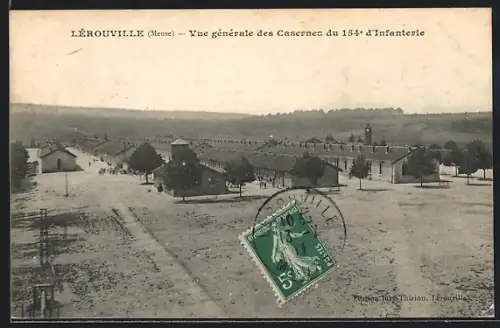 AK Lérouville /Meuse, Vue générale des Casernes du 154e d`Infanterie
