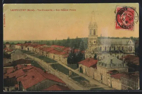 AK Laheycourt /Meuse, Vue d`ensemble, Rue Général Porson