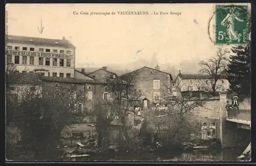 AK Vaucouleurs, Un Coin pittoresque, Le Pont Rouge