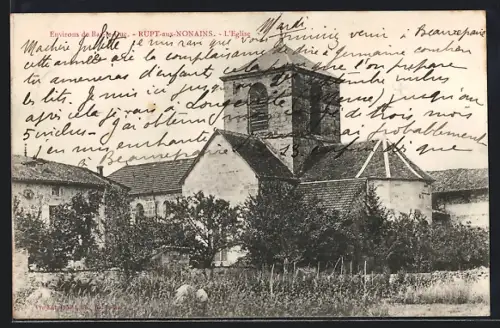 AK Rupt-aux-Nonains, L`Église entourée de végétation